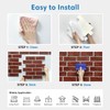 COMSTICKC 3D Peel and Stick Brick Wall Panels, Faux Red