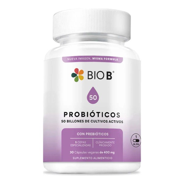Bio B 30 Cápsulas Probióticos 50 Billones