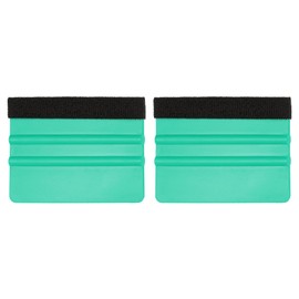 QUARKZMAN Pack of 2 Vinyl Squeegee Felt Edge 4 Inch Squeegee Felt Fabric Sticker Vinyl Scraper Car Wallpaper Smoothing Tools Window Privacy Film Glass Tint Squeegee Installation Green