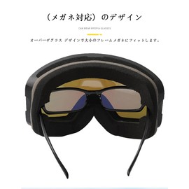 Lalapala Snow Goggles, Ski Goggles, Snowboarding Goggles, 180° Wide Field of View, UV Protection, Sports Goggles, Frameless Sports Goggles, Glasses, Anti-Fog, Double-Layer Lens, Removable, Shockproof,