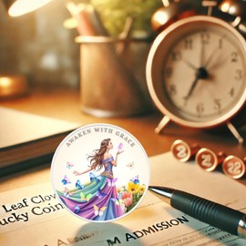 INNATO Artsy Grace Women Sobriety Coin - Recovery Token, Motivational Sobriety Gift for Women, AA Medallion Alternative, Inspirational Pocket Keepsake