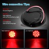 Partsam 2Pcs 4 Inch Round Red LED Trailer Tail Lights