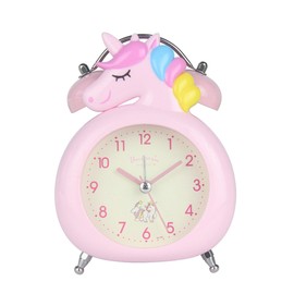 Cute Cartoon Alarm Clock Kids Students Bell Alarm Clock Child Desk Table Clock Night Light Needle Clocks Birthday Gifts
