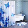 Bathroom Textiles Set | Shower Curtain & Mat