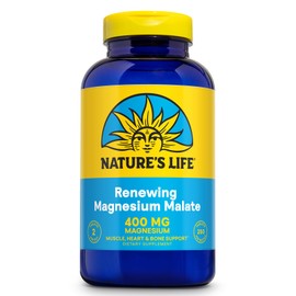 Natures Life Magnesium Malate Tablets, 1300 Mg, 250 Count                                                                                             