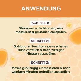 Garnier True Treasures Repairing Shampoo Honey Treasures XXL Format 1L Strengthens and Nourishes Damaged and Brittle Hair 1000 ml