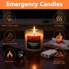 Veiuwa 6 Pack Emergency Candles, 4oz Unscented Smokeless Soy Wax