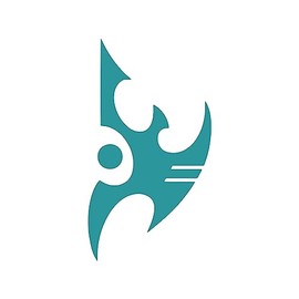 Star Craft Protoss Symbol Sticker Vinyl Decal Notebook Car Window Laptop 6" x 3.5" (Teal)