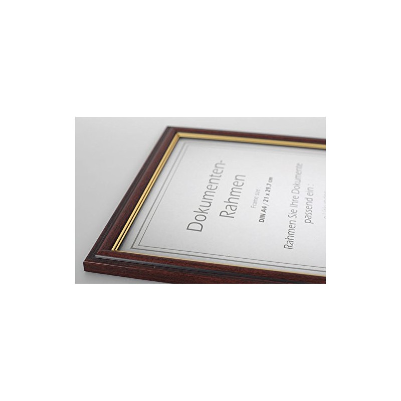 Ideal Document Picture Frame in Mahogany 21 x 29.7 DIN