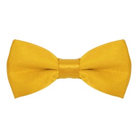 Polka Dot Bowtie for Kids, Children Pre-Tied Yellow Bow Tie with White Spots Adjustable Formal Neck Bowtie with Buckle & Strap for Party Wedding Ball Banquet for Teens Boys Girls Y7BDLJ (gold yellow)