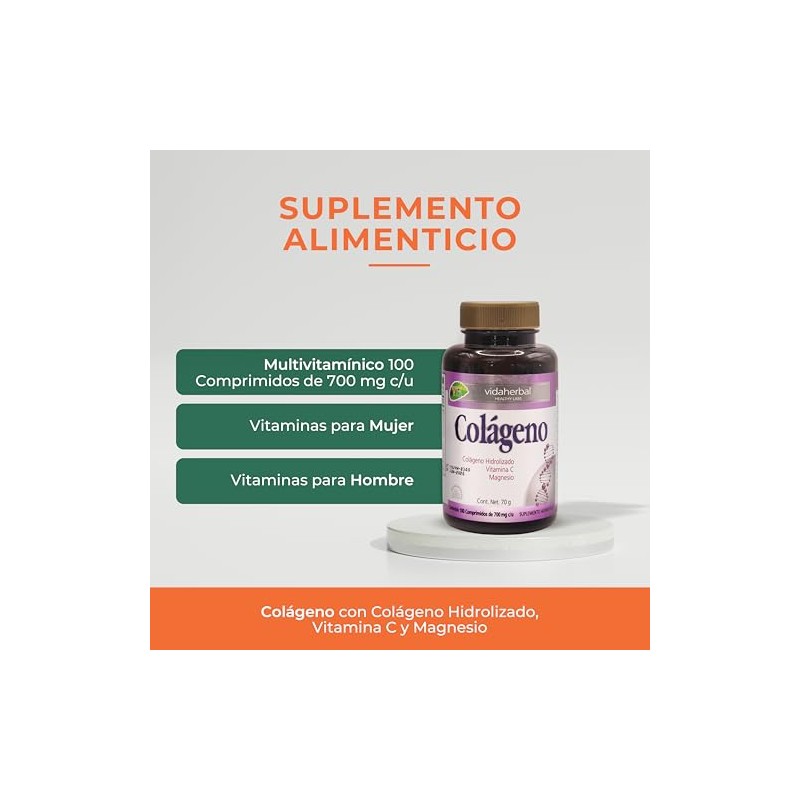 Suplementos Alimenticios Colageno Colágeno Hidrolizado Vitamina Magnesio Skin Care Vitaminas