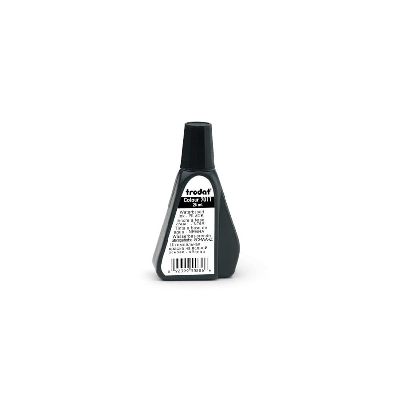 Trodat 7011 Tinta para Sellos de Entintado Manual, 28ml, Negra