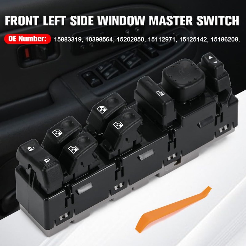 15883319 Window Master Switch Front Left Driver Side with Mirror