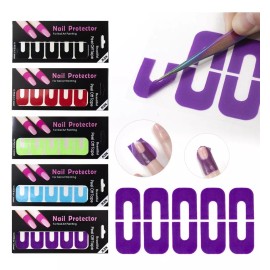 Nail Protector Protector Sticker De Uñas Forma De U Antiderrames 2 Paquetes