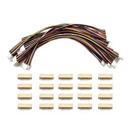 10Pcs Micro JST GH 8Pin 1.25mm Male to Male Connector,GH1.25 Terminal Connector Wire Cable 15cm 28AWG