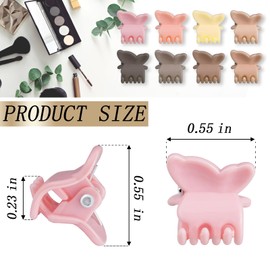 KANPRINCESS 50PCS Mini Claw Clips Small Hair Clips With Fancy Box Butterfly Claw Clips for Hair Pain-Free Small Claw Clips For Women And Girls Hair Accessories For Gift(SET4)