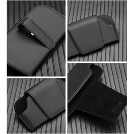 SILMAR FASHOW Sonnenbrillenhalter für Auto Visier, Auto Sonnenbrillenhalter Leder, Brillenhalter Gläser Aufbewahrungskoffer Visier Zubehör Schwarz