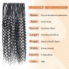 Aguacor 24inches 5PCS Clip in Dreadlock Extensions,20 Strands Curly Dreadlocks