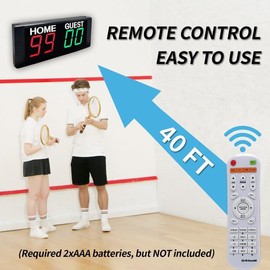 GAN XIN Electronic Scoreboard 1.5 Inch LED Scoreboard with Remote Control for Basketball, Tennis, Volleyball, Baseball Adjustable Brightness