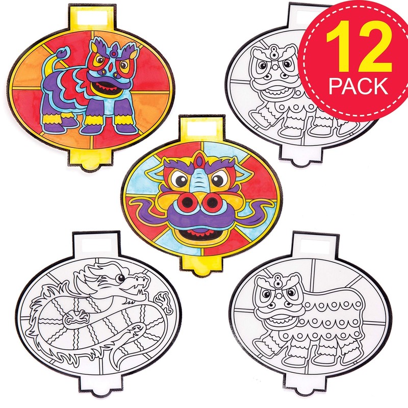 Baker Ross Chinese New Year Colour In Window Decorations, For