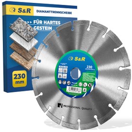 S&R Diamond Cutting Disc, 125 mm / 230 mm, Laser-Welded, for Cutting Granite, Stone, Natural Stone, Marble, Masonry