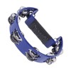 Musical Tambourine Plastic Stainless Steel Clear Crisp Sound Lightweight Percussion