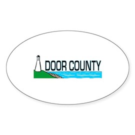 CafePress Door County Oval Sticker Oval Car Bumper Sticker