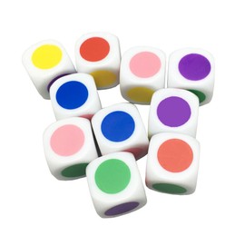 SmartDealsPro Set of 10 16MM Blank on Each Face Six Sided Dice Teaching Plastic Cubes