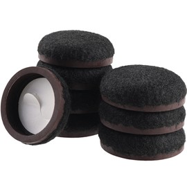 Aneaseit Felt Furniture Pads - Round Chair & Table Leg Protection for Hardwood Floors - Heavy Duty Floor Protectors - Pad Sliders for Chair Legs - 1 inch (25mm) 8 Pack - Black