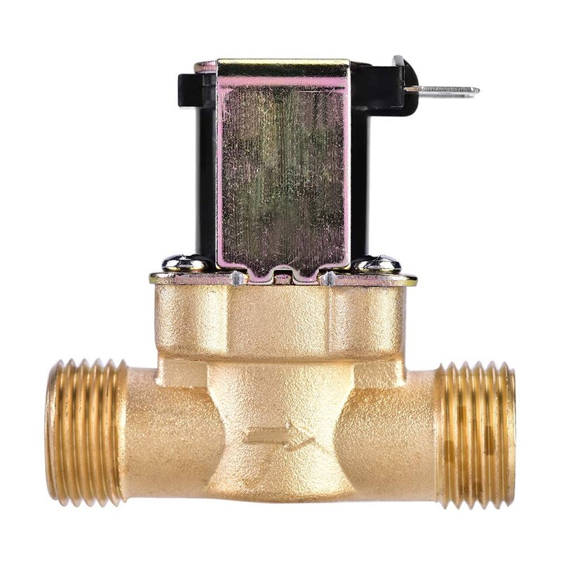 Nikou Solenoid Valve, 1/2" AC 220V Normally Closed Brass Electric