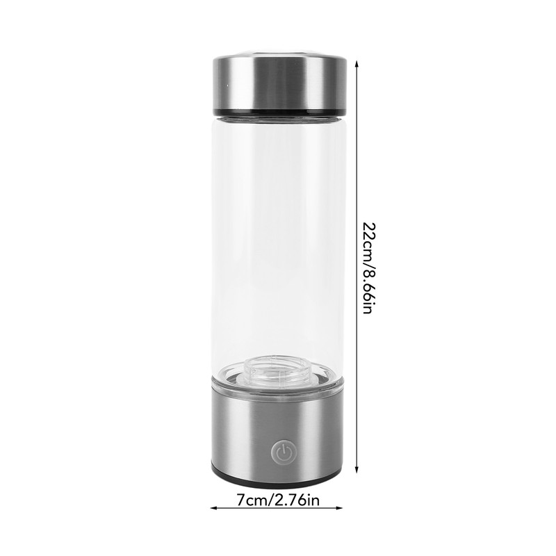 Hydrogen Water Bottle 450ml SPE PEM Technology 1300 to 1600ppb
