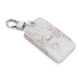 kwmobile Car Key Case Compatible with Renault 4-Button Smartkey Car Key (Keyless Go Only) - Faux Leather Protective Key Case Cover