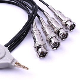 Chiloskit LCR Meter Test Leads Lead Alligator Clip Cable Meter Test Lead Cable Probe Set Terminal Kelvin Probe Wires with 4 BNC