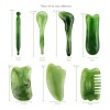 Rodillo Masaje Facial Gua Sha De Jade Antienvejecimiento Kit