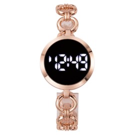 Gosasa Top Brand Electronic Watch Womens Watches LED Touch Screen Women Digital Watches Ladies Wristwatch (Rose Gold)