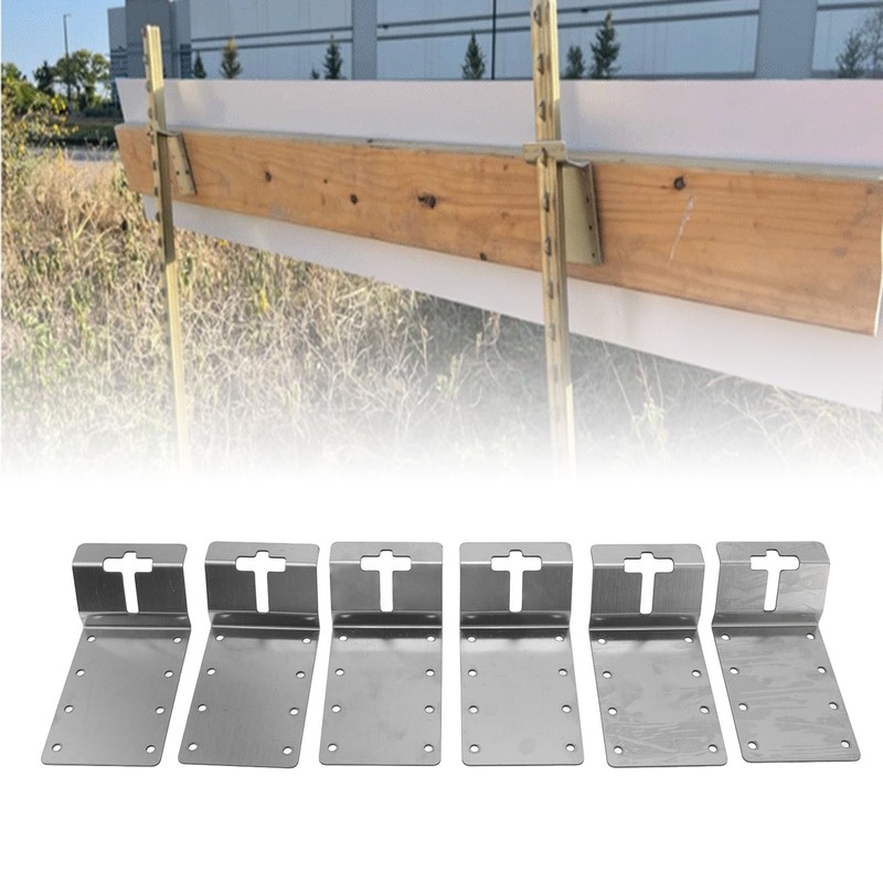 6PCS T Post Bracket 3 Inch Heavy Duty Carbon Steel