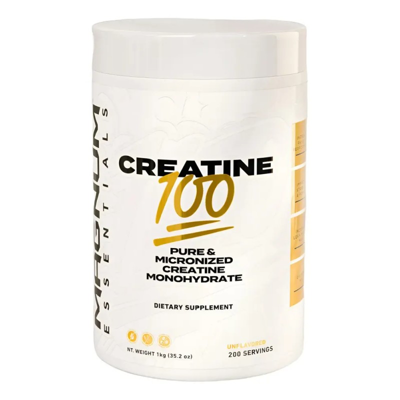 Creatina Magnum 100 Micronizada Monohidratada 200 Servicios Sabor Sin Sabor