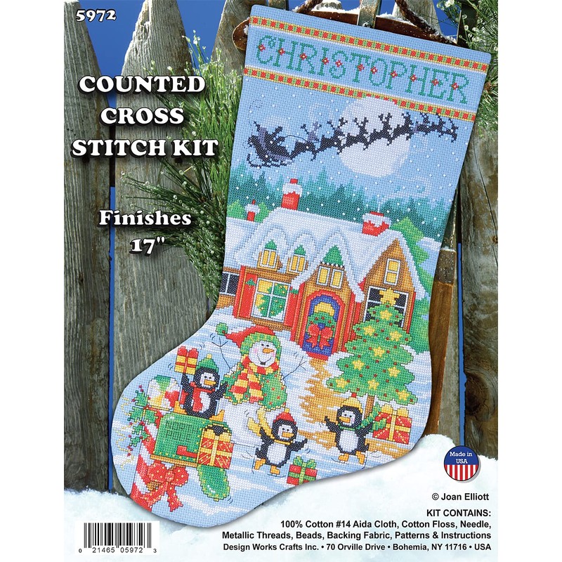 Tobin Kit de Calcetines de Punto de Cruz para Fiesta