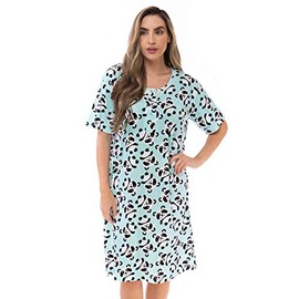 Just Love Short Sleeve Nightgown Sleep Dress for Women Sleepwear 4360-10550-AQA-2X