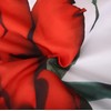 LIVILAN Red Rose Shower Curtain, Flower Fabric Bathroom Curtains Set