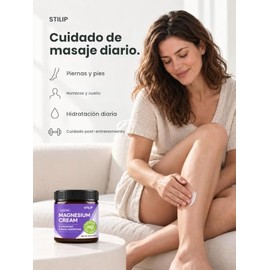 WhereHike Crema Tópica Natural De Magnesio Para Dormir, Loción De Magnesio De Noche Para El Dolor Y Los Calambres En Las Piernas, Relajación Muscular,