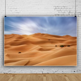 Leowefowa 10x8ft Vinyl Desert Backdrop Sahara Gobi Yellow Sand Mountain Photography Background Western Backdrop Adventure Travel Theme Birthday Party Decor Banner Photo Booth Props