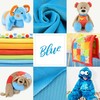 kullaloo Plush Fabric | Solid Blue Minky Fabric for Sewing