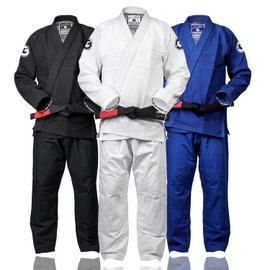 Gold BJJ Foundation Gi - Pearl Weave Jiu Jitsu Gi for Men and Women - IBJJF Competition Legal BJJ Gi (White, A2L)