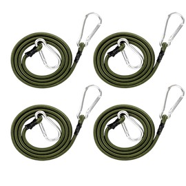 Elastic Bungee Cords, 4 Pcs Bungee Cords with Hooks,Heavy Duty Bungee Ropes Straps with Hooks,Hand Carts, Wire Racks, Tents for Outdoor use to Secure Camps(4Pcs,120cm/42.7Inch)