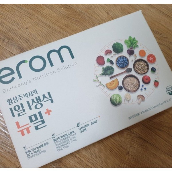 Irom Hwang Seong-ju 1 raw food per day New Meal Plus 21 packets fermented raw food meal replacement rice flour 1 unit / 이롬 황성주 1일1생식 뉴밀플러스 21포 식사대용 발효생식 미숫가루 1개
