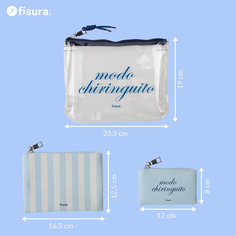 Fisura – Set 3 beauty case “Modo chiringuito”, pochette trucco,