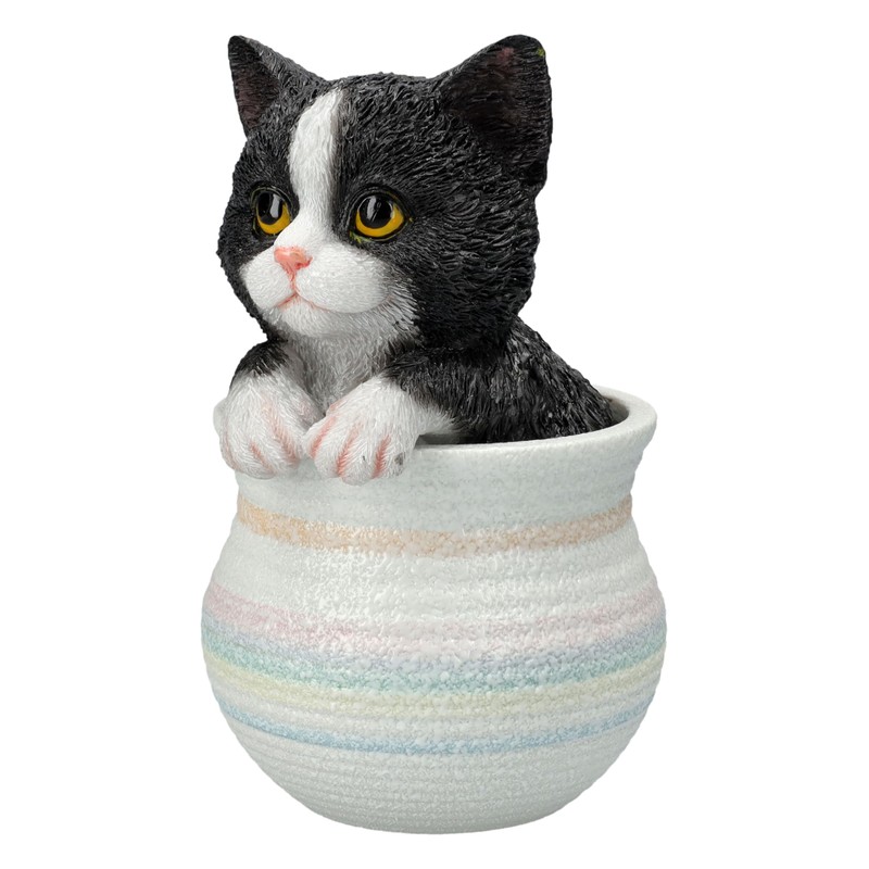 Figuren Shop GmbH Cat Figurine Flower Pot - Decorative Cat