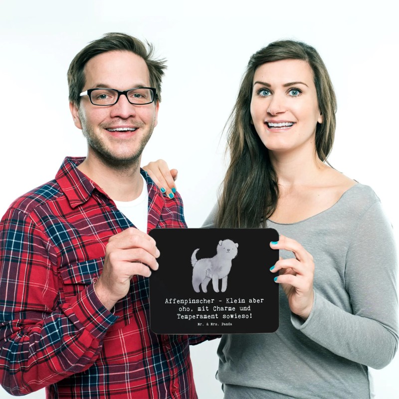 Mr. & Mrs. Panda Mauspad Affenpinscher Charme - Geschenk, liebenswert,