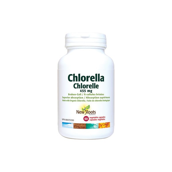 New Roots Herbal Chlorella 455mg, 60 Veg Caps